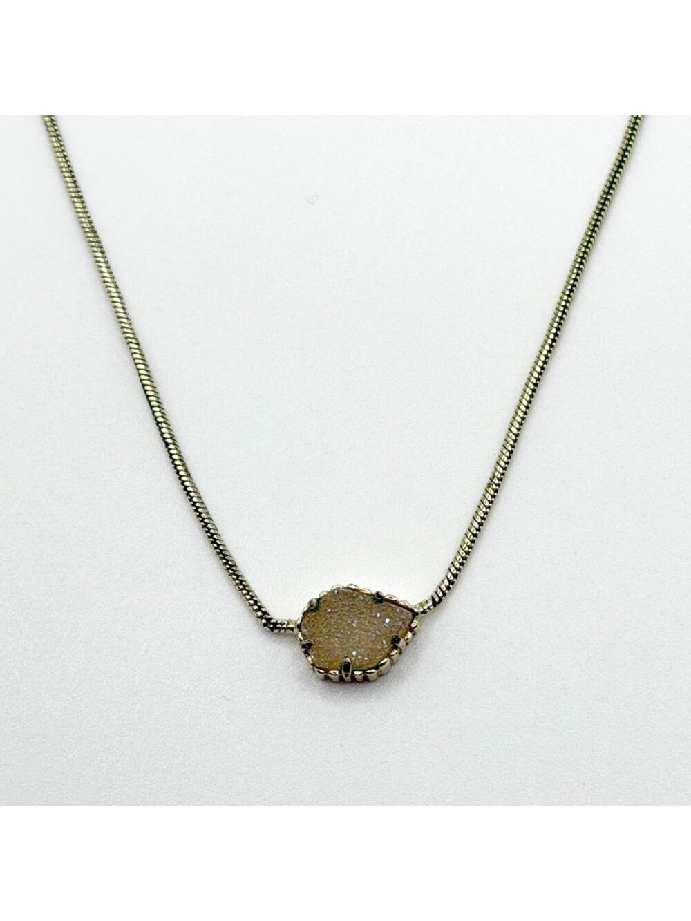 Kendra Scott Tess Gold Pendant Necklace In Iridescent Drusy